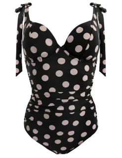 Rosa Cove Polka Dot Wired V-Neck Swimsuit C-G