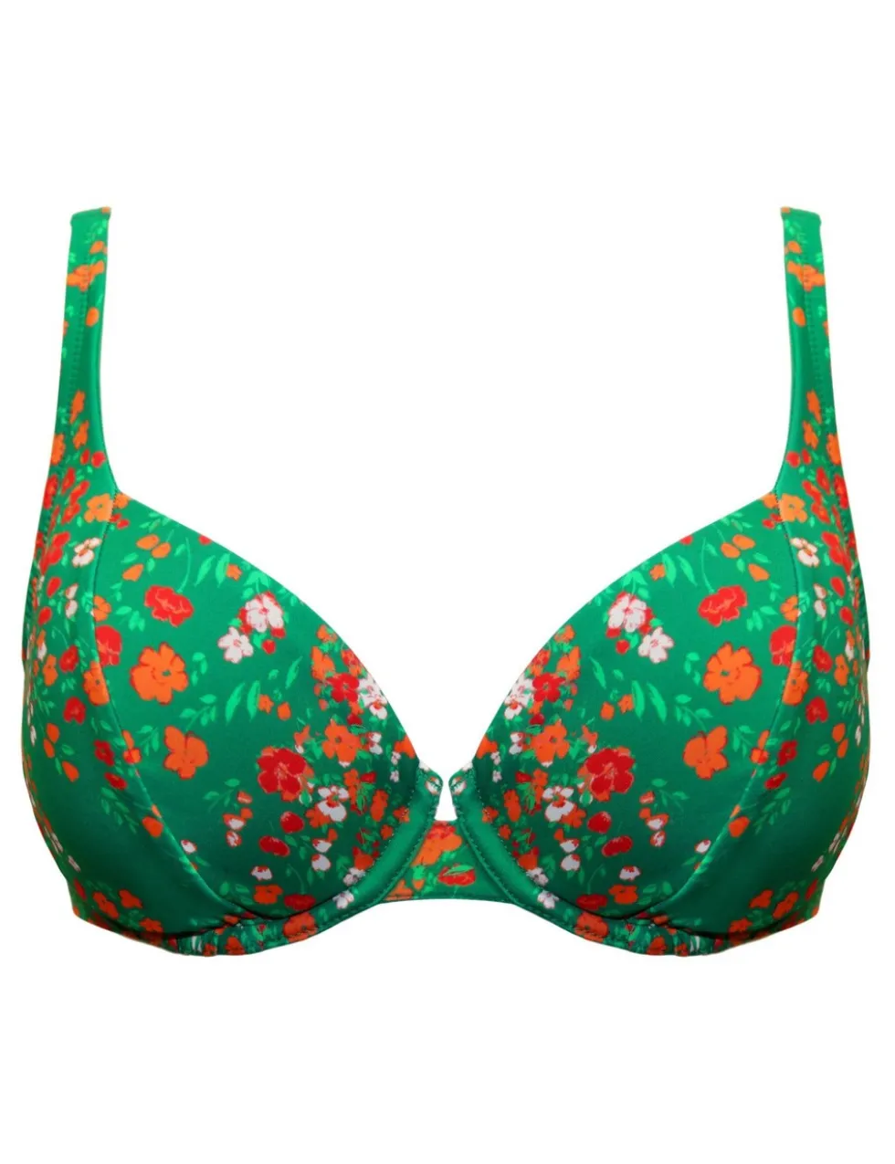 Rosa Cove Wired Tie Detail Plunge Bikini Top (C-G)