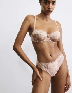 Rosalie Silk & Lace Wired Balcony Bra (A-E)