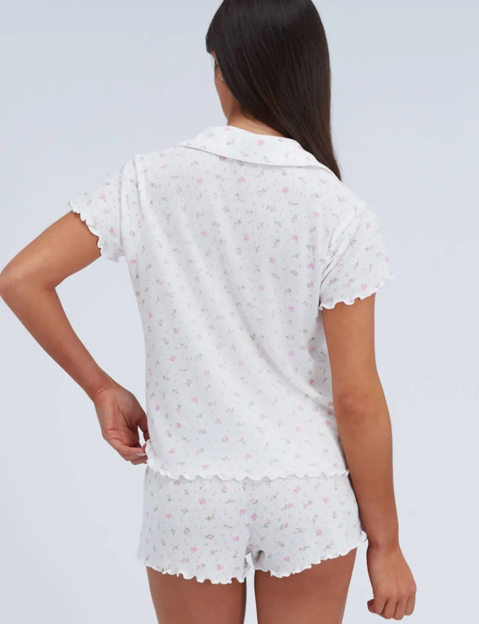 Rosebud Pointelle Shortie Set