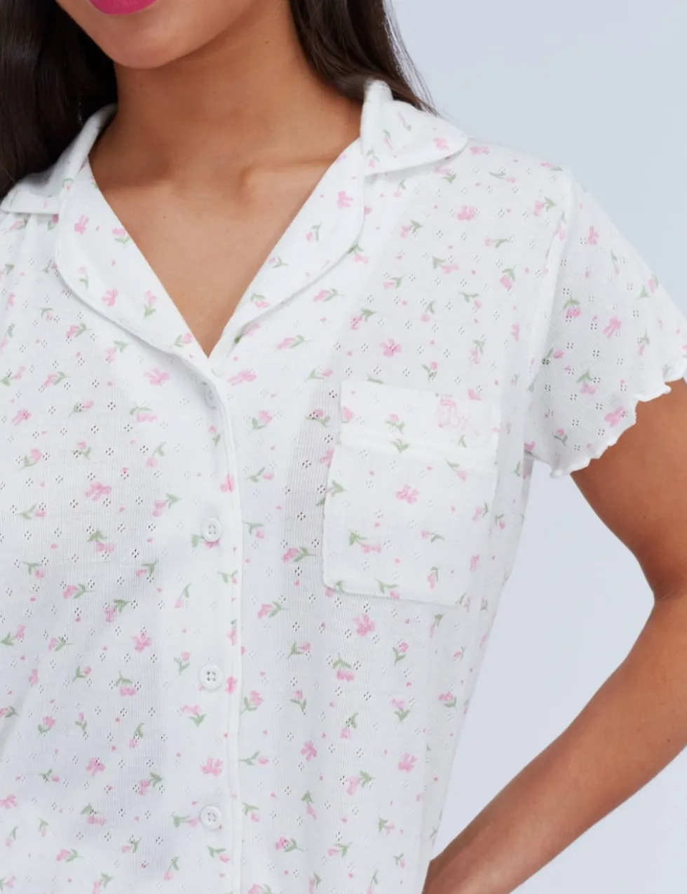 Rosebud Pointelle Shortie Set