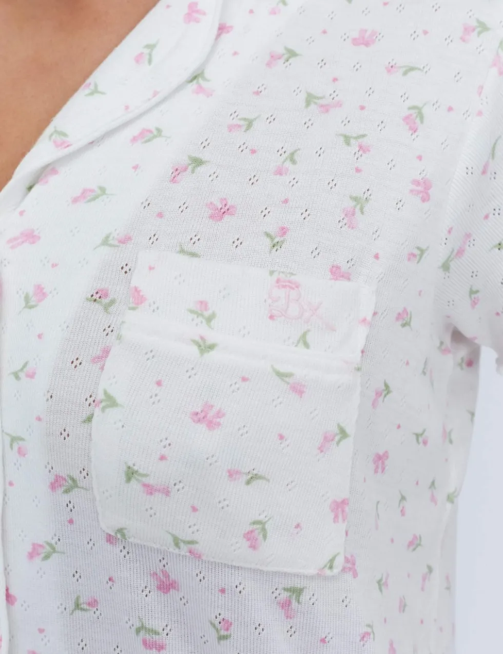 Rosebud Pointelle Shortie Set