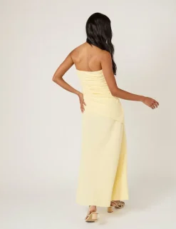 Ruched Fitted Midaxi Column Dress