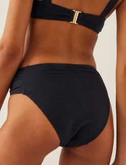 Ruched High Waisted Bikini Bottoms