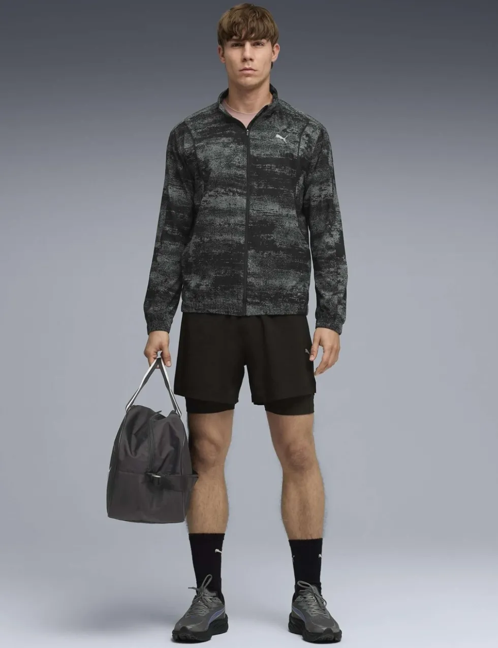 Run Velocity Graphic Print Sports Jacket