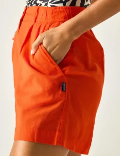 Sabelle Lyocell Blend Pleat Front Shorts