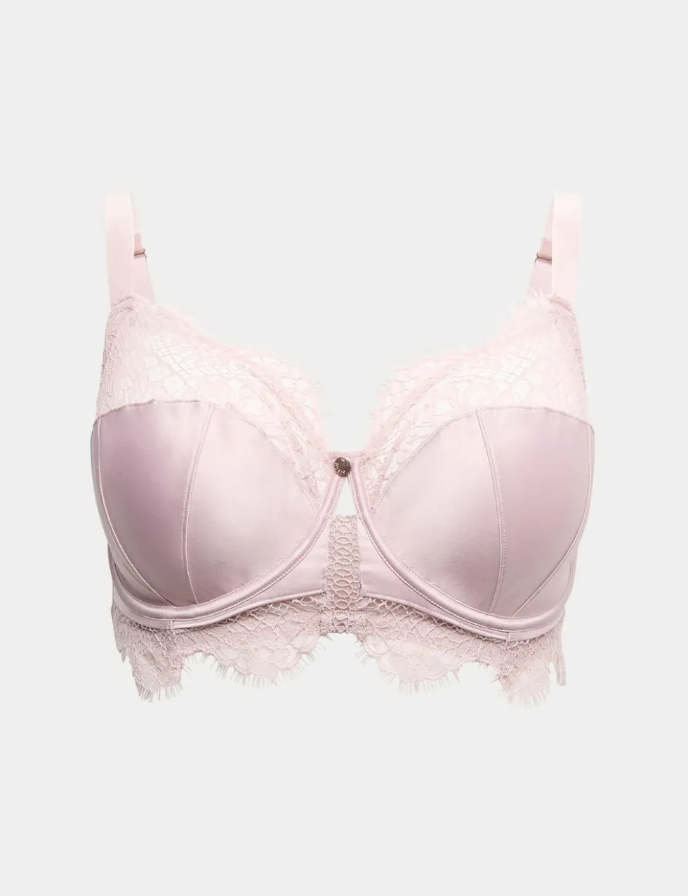 Saffron Satin & Lace Wired Balcony Bra (F-H)