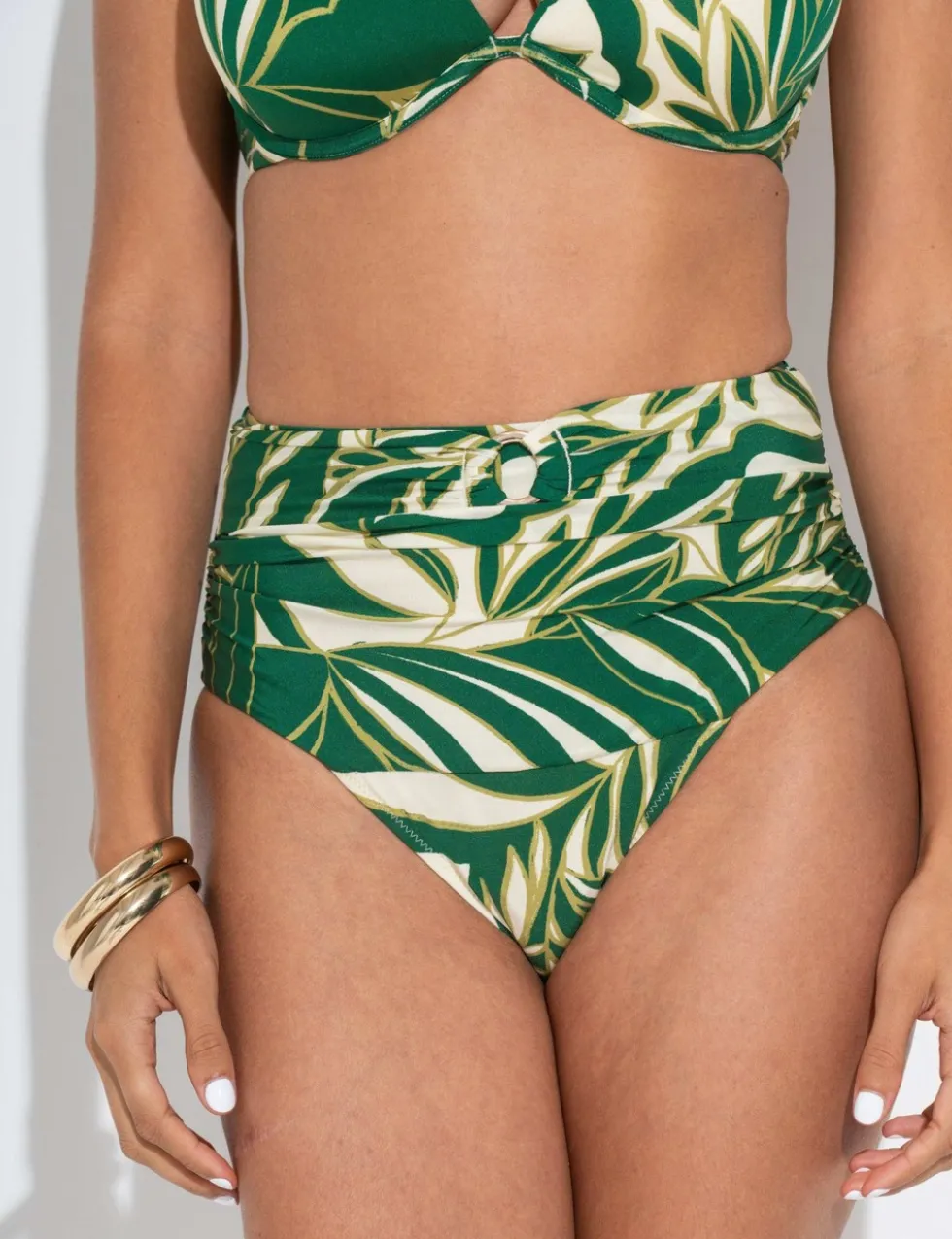 Samoa Printed High Waisted Bikini Bottoms