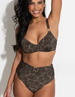 Samoa Printed High Waisted Bikini Bottoms