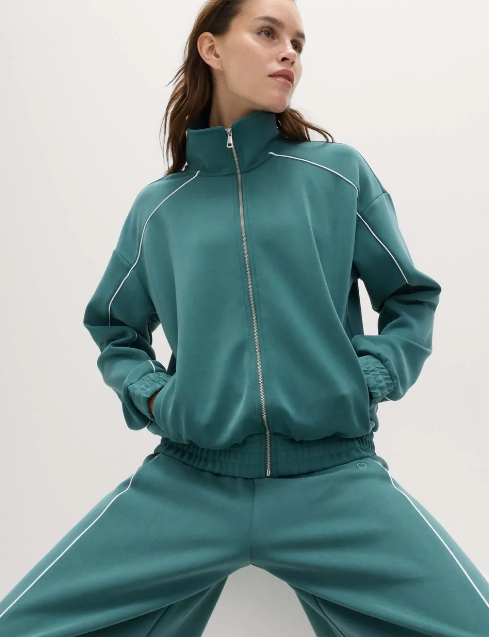 Sand Wash Funnel Neck Track Jacket