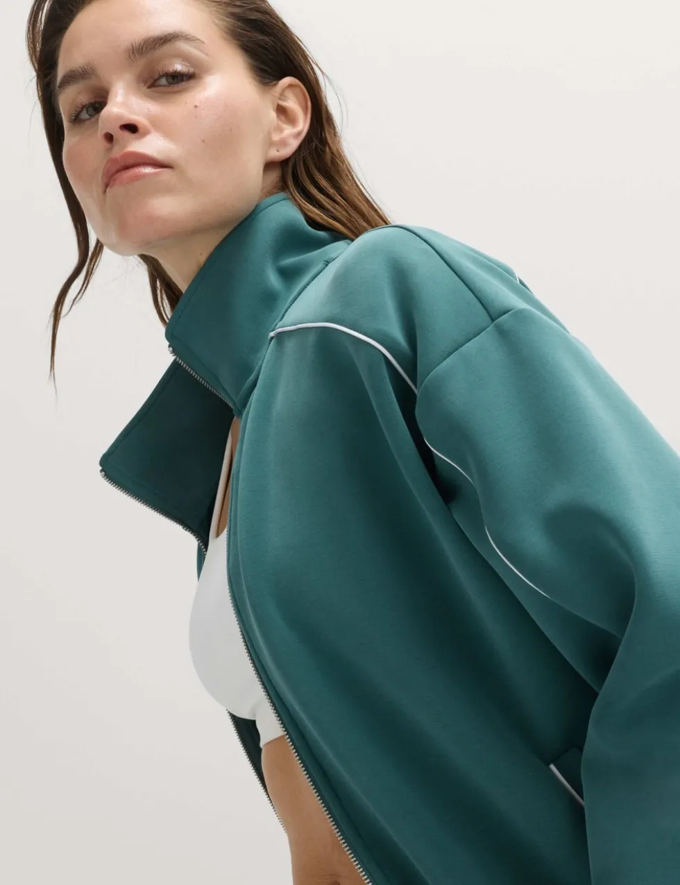 Sand Wash Funnel Neck Track Jacket