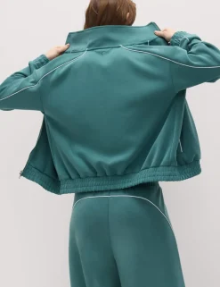 Sand Wash Funnel Neck Track Jacket