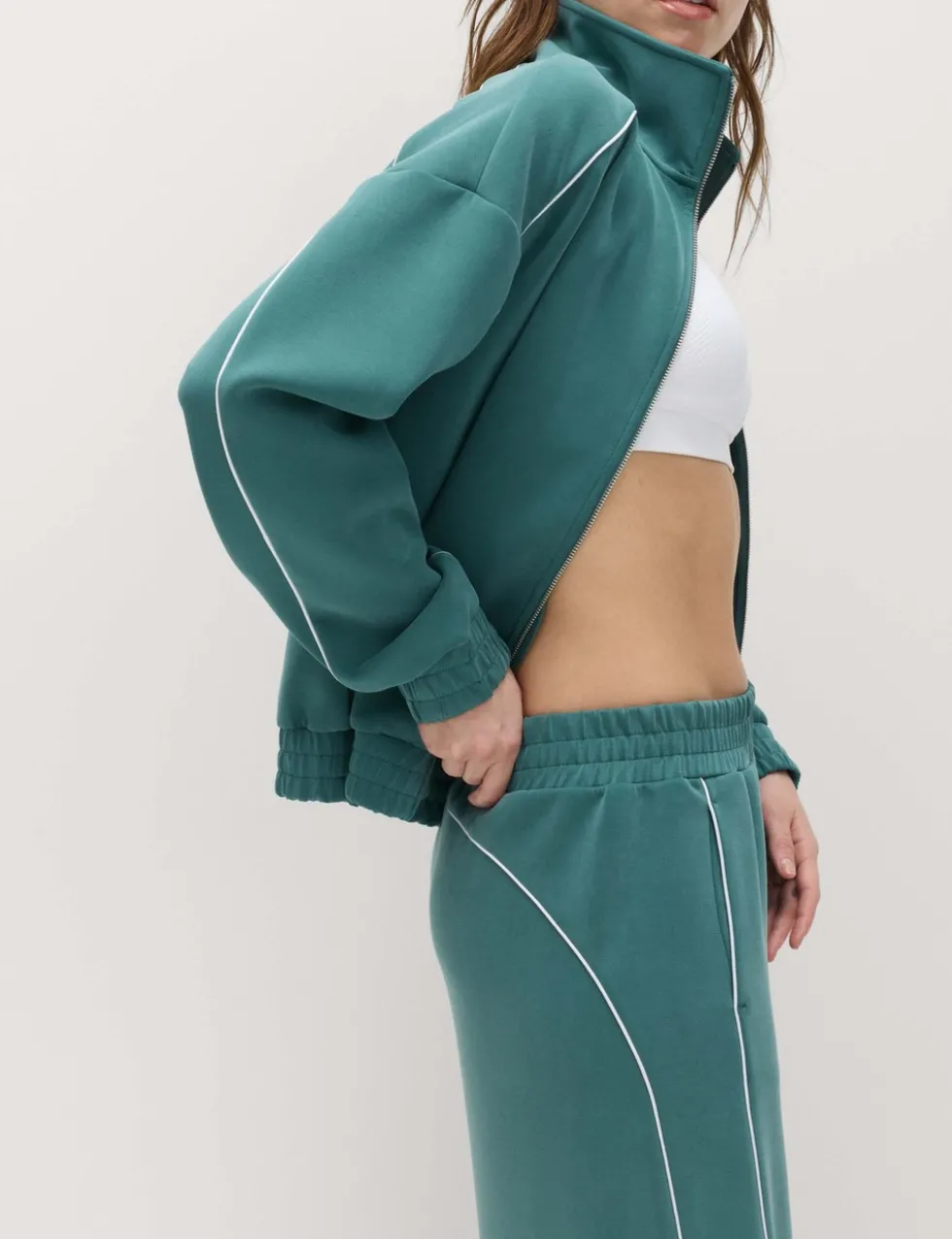 Sand Wash Funnel Neck Track Jacket