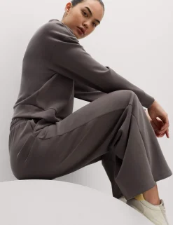 Sand Wash High Waisted Wide Leg Joggers