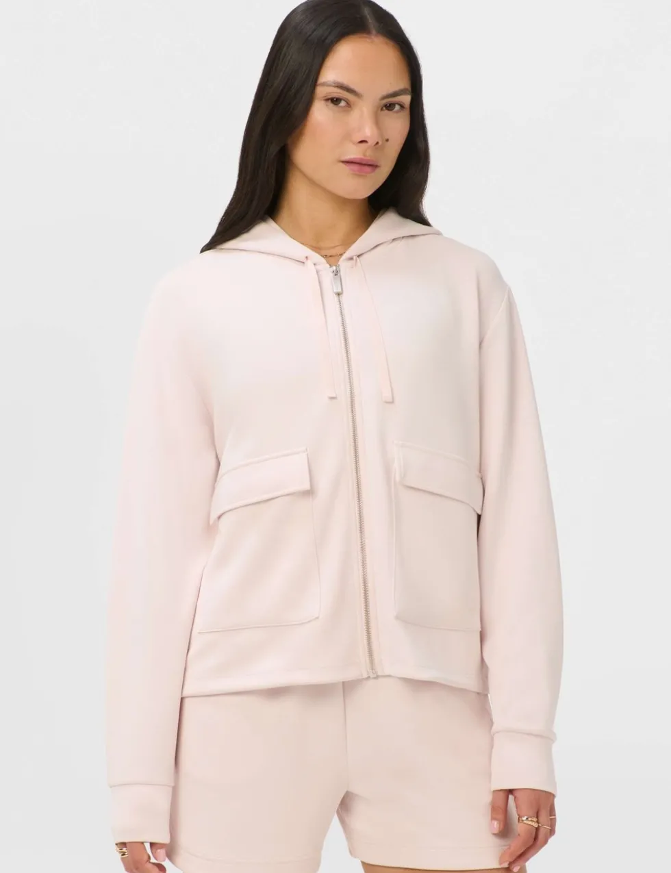 Sand Wash Modal Blend Cropped Hoodie