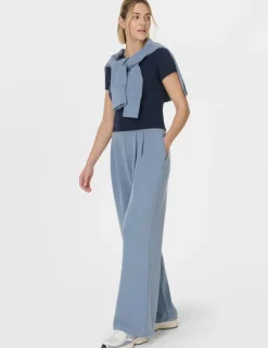 Sand Wash Modal Blend Wide Leg Trousers