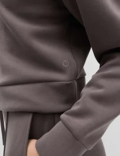 Sandwashed Funnel Neck Half Zip Sweatshirt