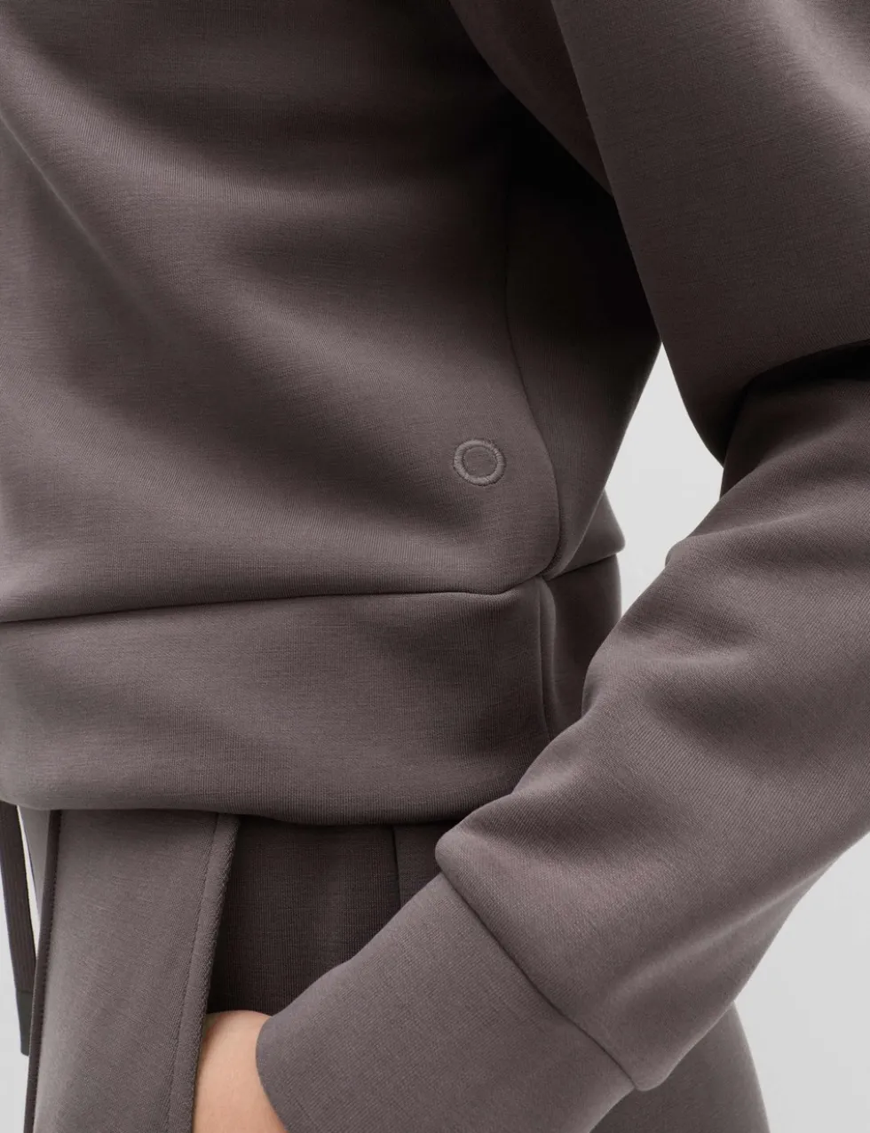 Sandwashed Funnel Neck Half Zip Sweatshirt