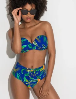 Santa Cruz Printed Wired Bandeau Bikini Top B-F
