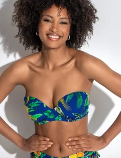 Santa Cruz Printed Wired Bandeau Bikini Top B-F