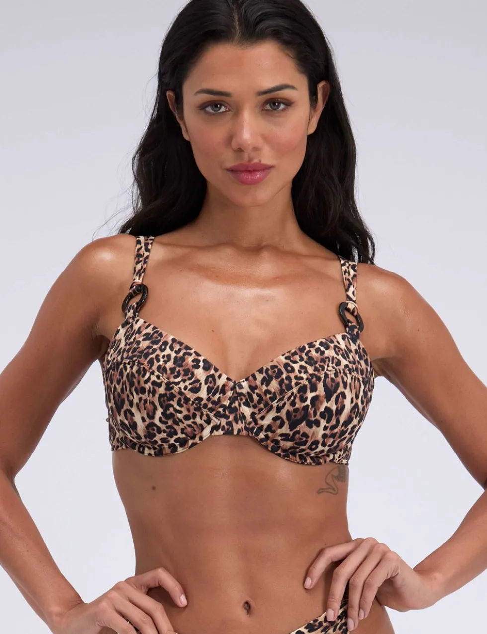 Santorini Animal Print Bikini Top