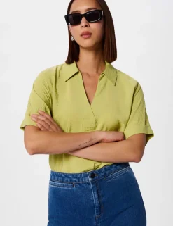 Sasha Collared V-Neck Shirt