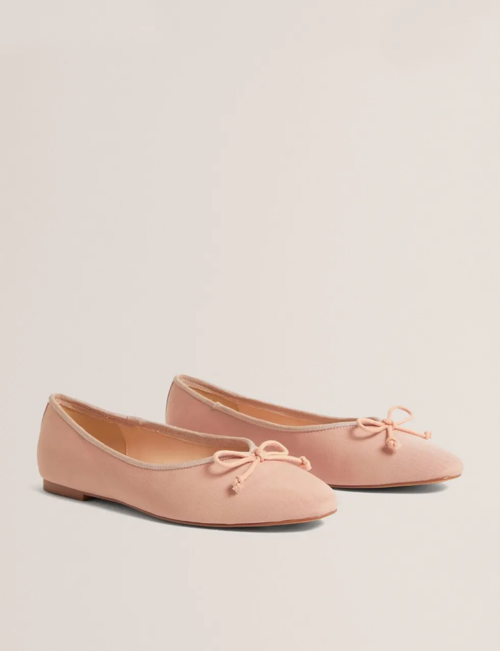 Satin Bow Slip On Flat Ballet Pumps