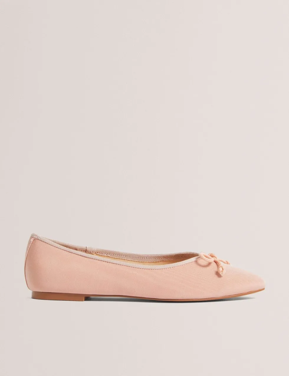 Satin Bow Slip On Flat Ballet Pumps