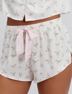 Satin Floral Short Pyjama Set