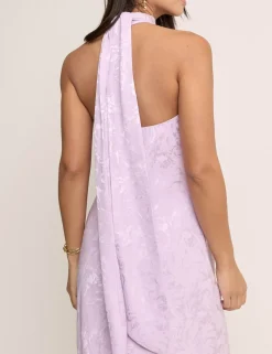 Satin Halter Neck Maxi Slip Dress