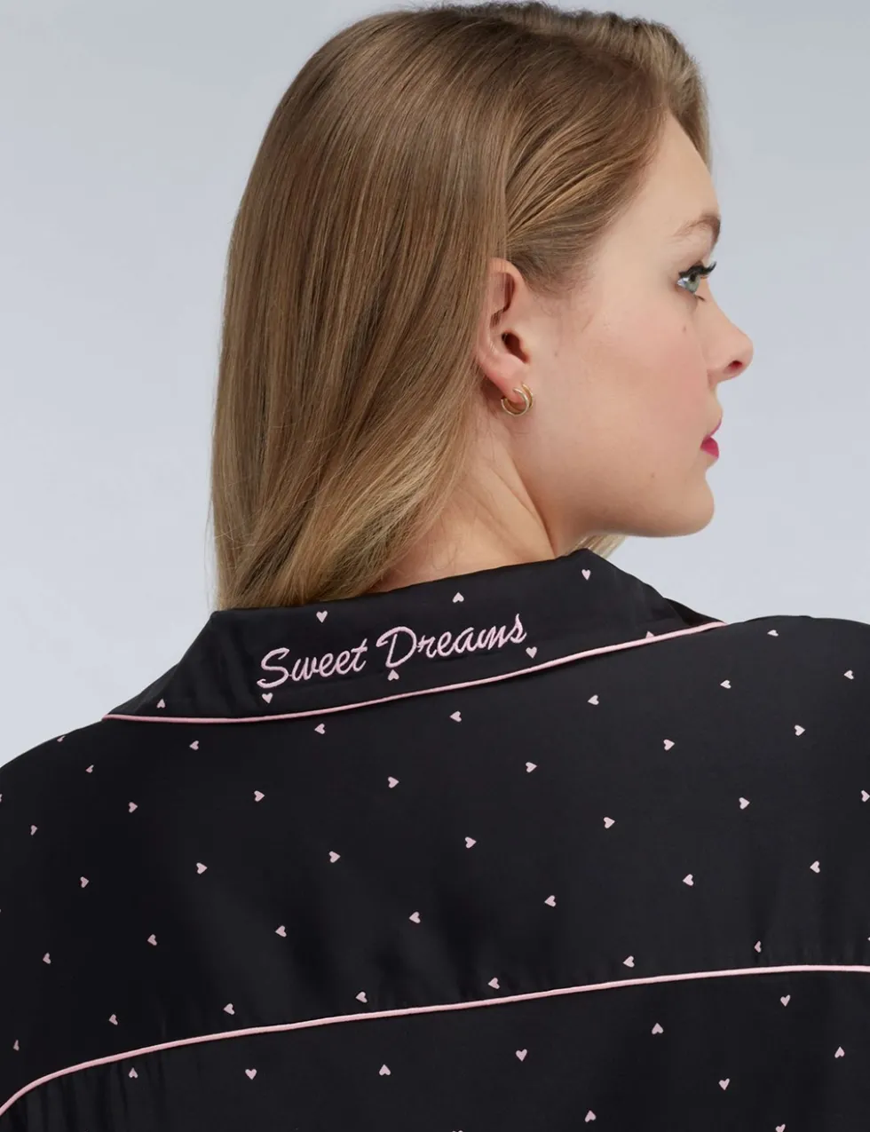 Satin Heart Pyjama Set