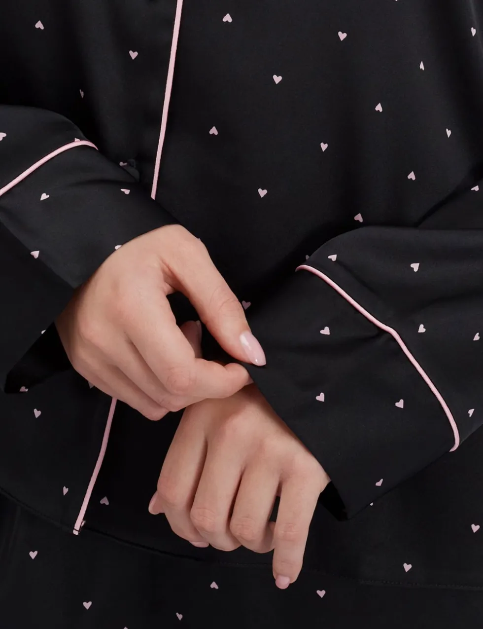 Satin Heart Pyjama Set