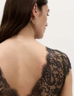 Satin Lace Mini Slip Dress