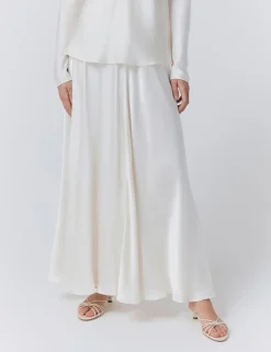 Satin Maxi Slip Skirt