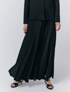 Satin Maxi Slip Skirt