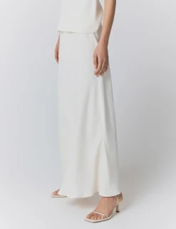 Satin Maxi Slip Skirt