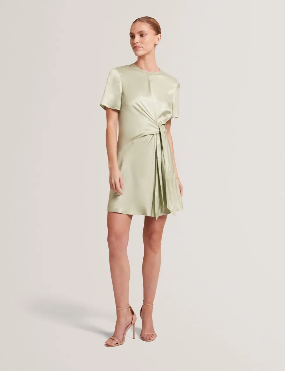 Satin Mini T-Shirt Dress