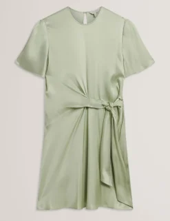 Satin Mini T-Shirt Dress