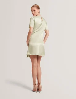 Satin Mini T-Shirt Dress