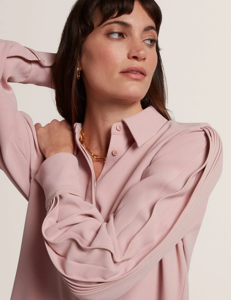 Satin Piping Detail Shirt