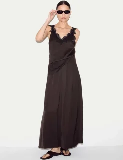 Satin Pleated Wide Leg Ankle Grazer Trousers