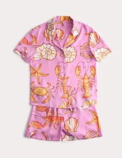 Satin Shell Print Pyjamas (6-16 Yrs)