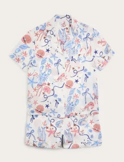 Satin Shell Short Pyjamas (6-16 Yrs)