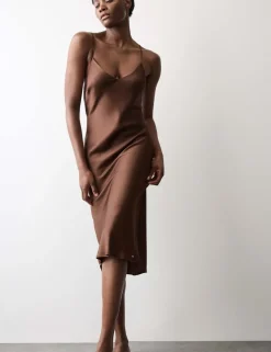 Satin Strappy Long Chemise