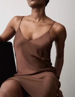 Satin Strappy Long Chemise