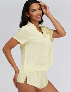 Satin Striped Short Pyjama Set