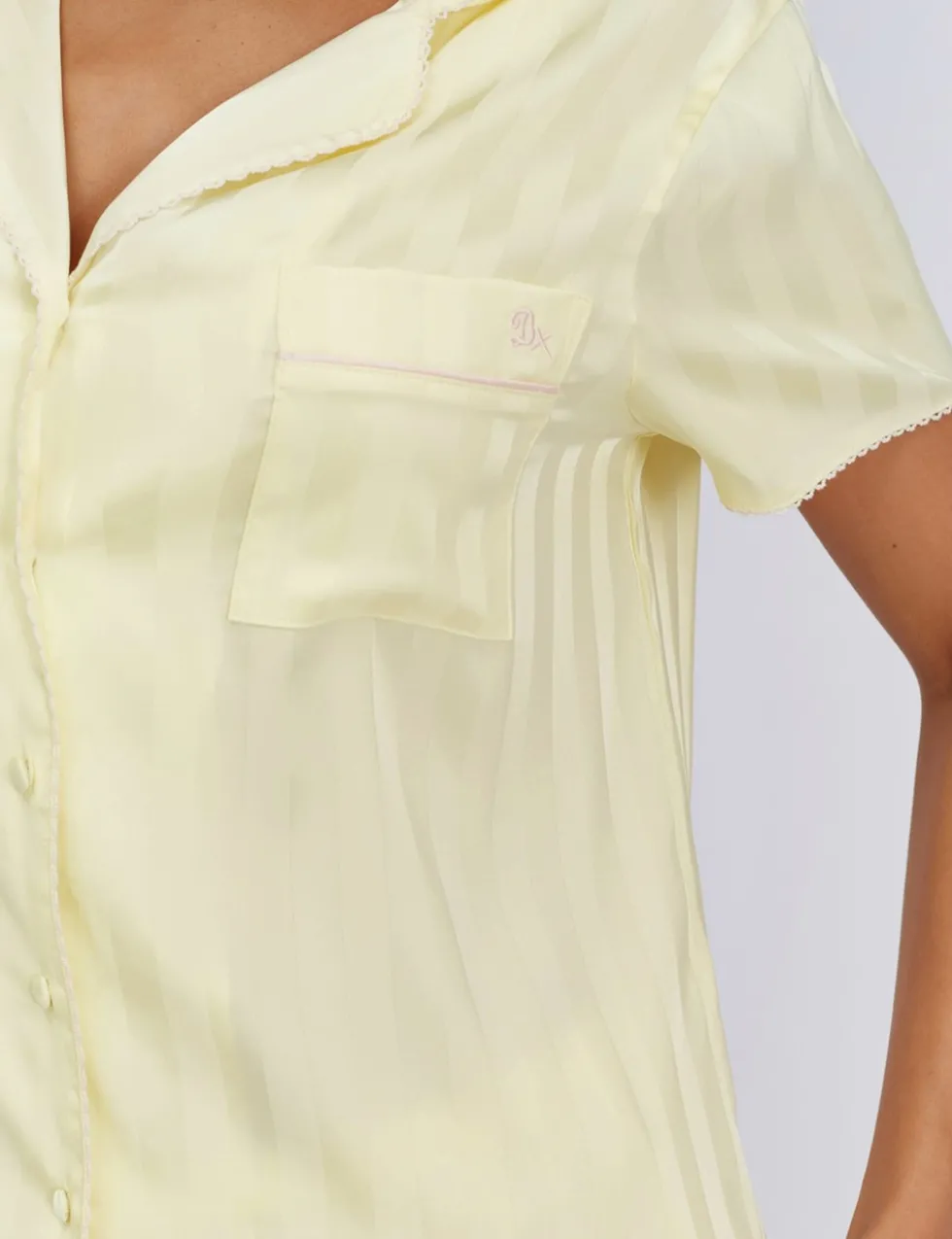 Satin Striped Short Pyjama Set