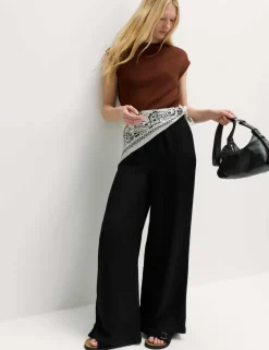 Satin Wide Leg Trousers