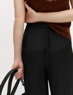 Satin Wide Leg Trousers