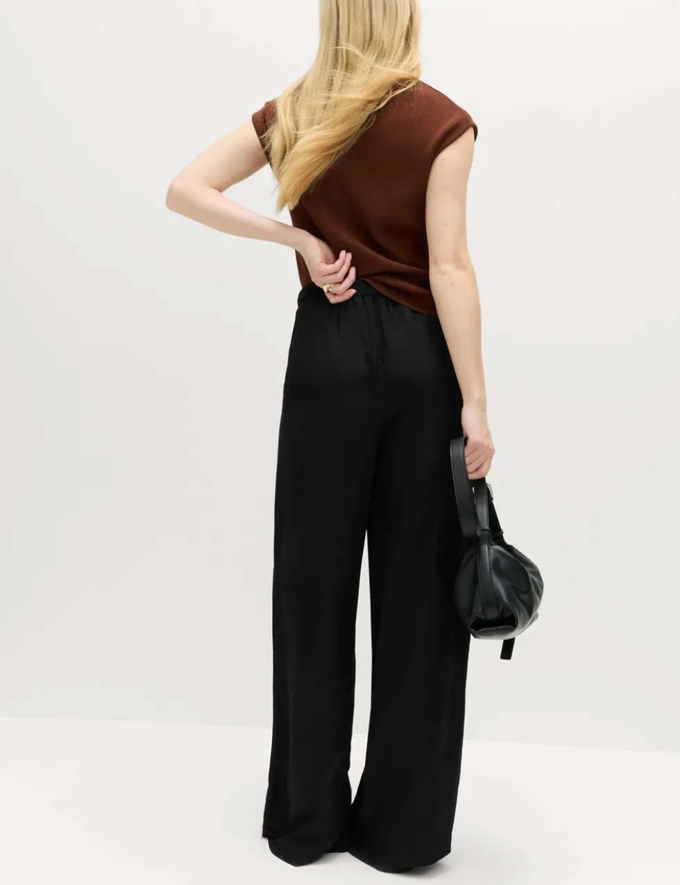 Satin Wide Leg Trousers